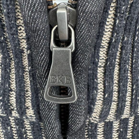 VTG Y2K BKE by Buckle Quarter Zip Sweater Mens L Black Gray NEW Knit Pullover - Picture 5 of 9